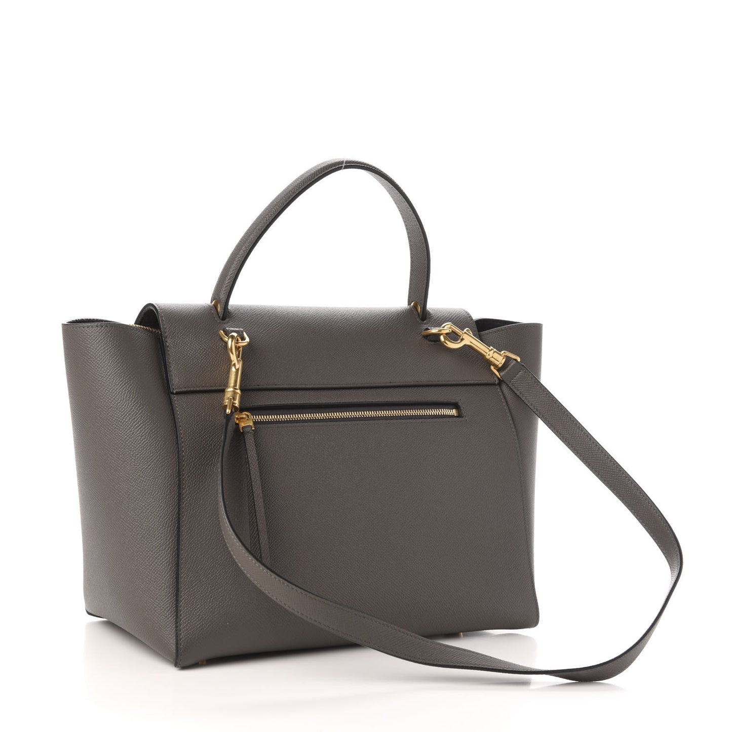 Grained Calfskin Mini Belt Bag Grey