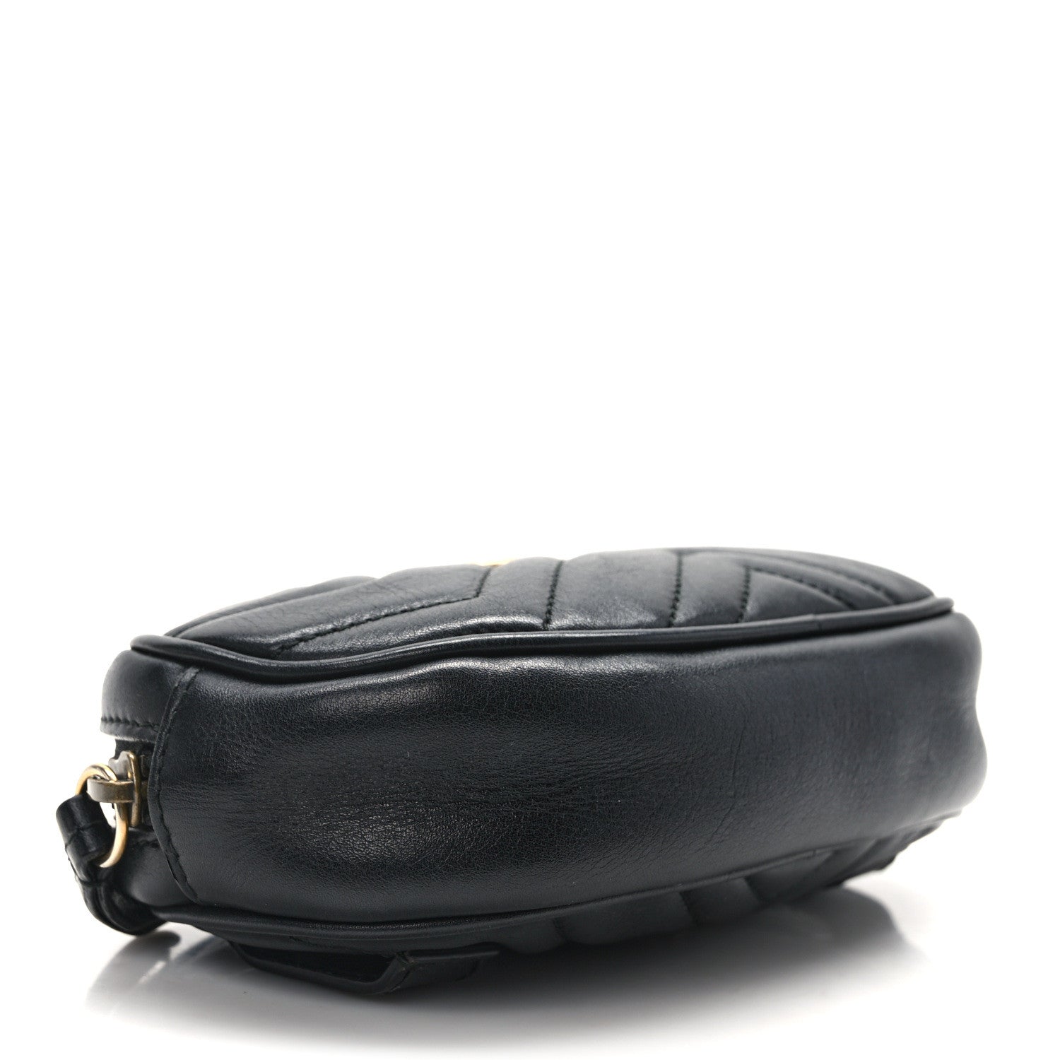 Gucci Calfskin Matelasse GG Marmont Belt Bag 85 34 Black 4 of 13