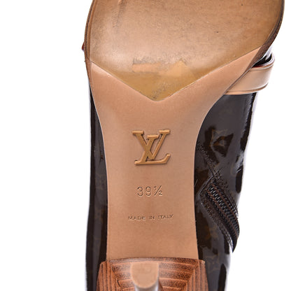 Louis Vuitton Monogram Patent Gina Ankle Boots 39.5 6 of 10