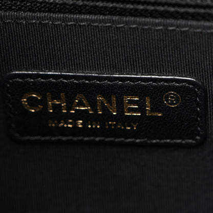 Chanel Lambskin Quilted Graphic Medium Flap White Black 6 of 10