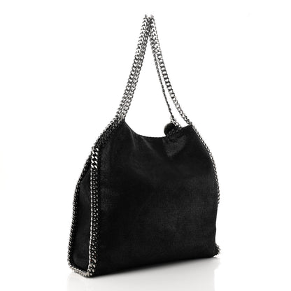 Stella McCartney Shaggy Deer Small Falabella Fold Over Tote Black 3 of 9
