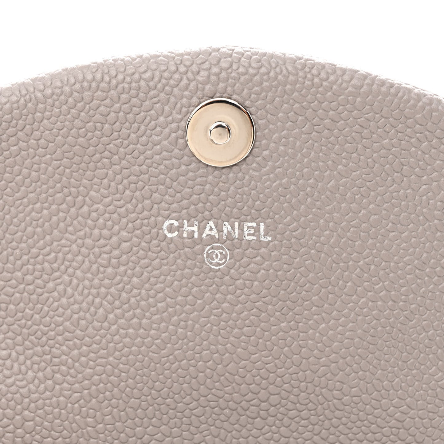 Caviar Half Moon Wallet On Chain WOC Light Grey