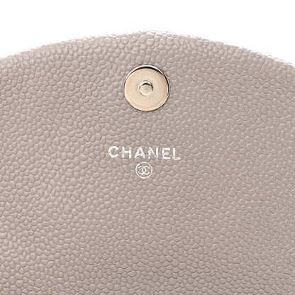 Chanel Caviar Half Moon Wallet On Chain WOC Light Grey 6 of 12