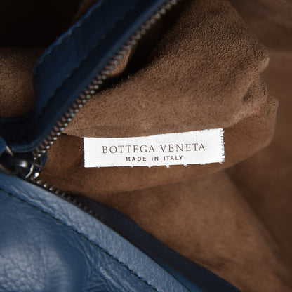 Bottega Veneta Calfskin Intrecciato Boutis Medium Tote Dark Denim 7 of 8