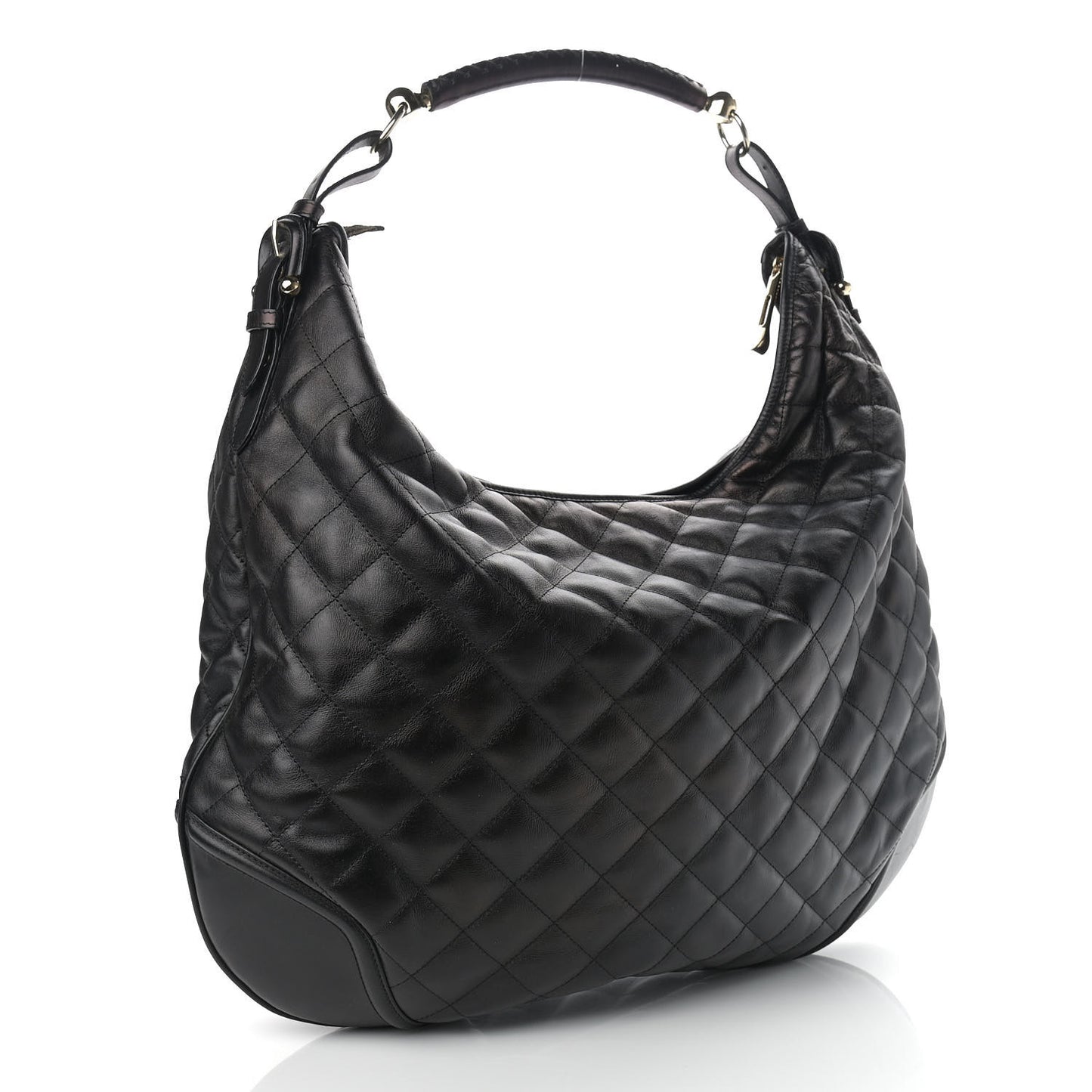 Calfskin Quilted Hoxton Hobo Black