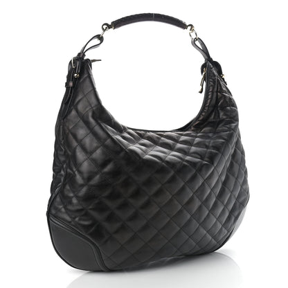Burberry Calfskin Quilted Hoxton Hobo Black 3 of 14