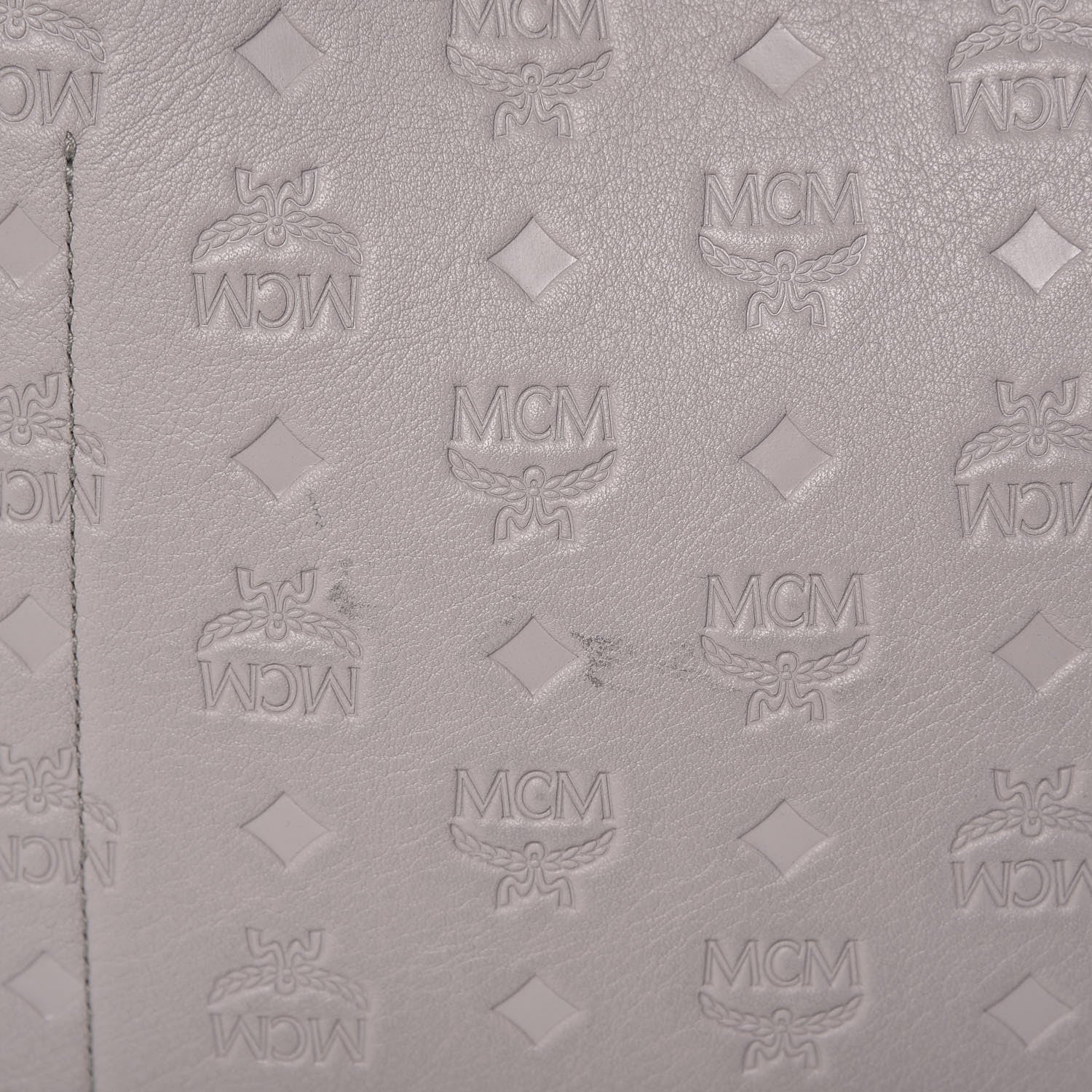 MCM Calfskin Ottomar Monogram Sarah Convertible Hobo Dove 9 of 9