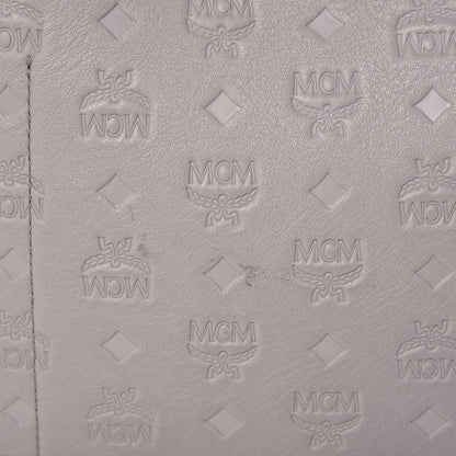 MCM Calfskin Ottomar Monogram Sarah Convertible Hobo Dove 9 of 9