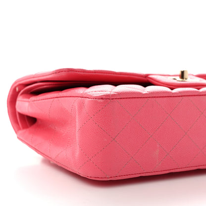 Chanel Shiny Caviar Quilted Medium Double Flap Pink 10 of 12