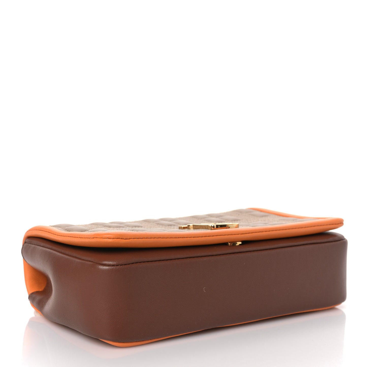 Lambskin Quilted Small Lola Bag Brown