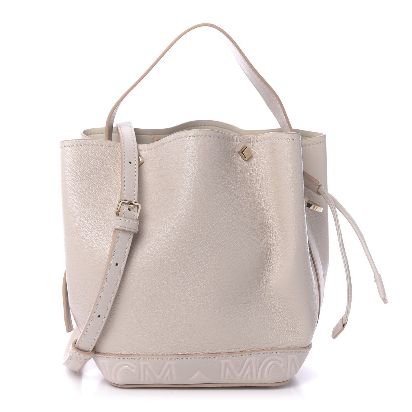 Goatskin Milano Drawstring Mini Bag Pink Tint