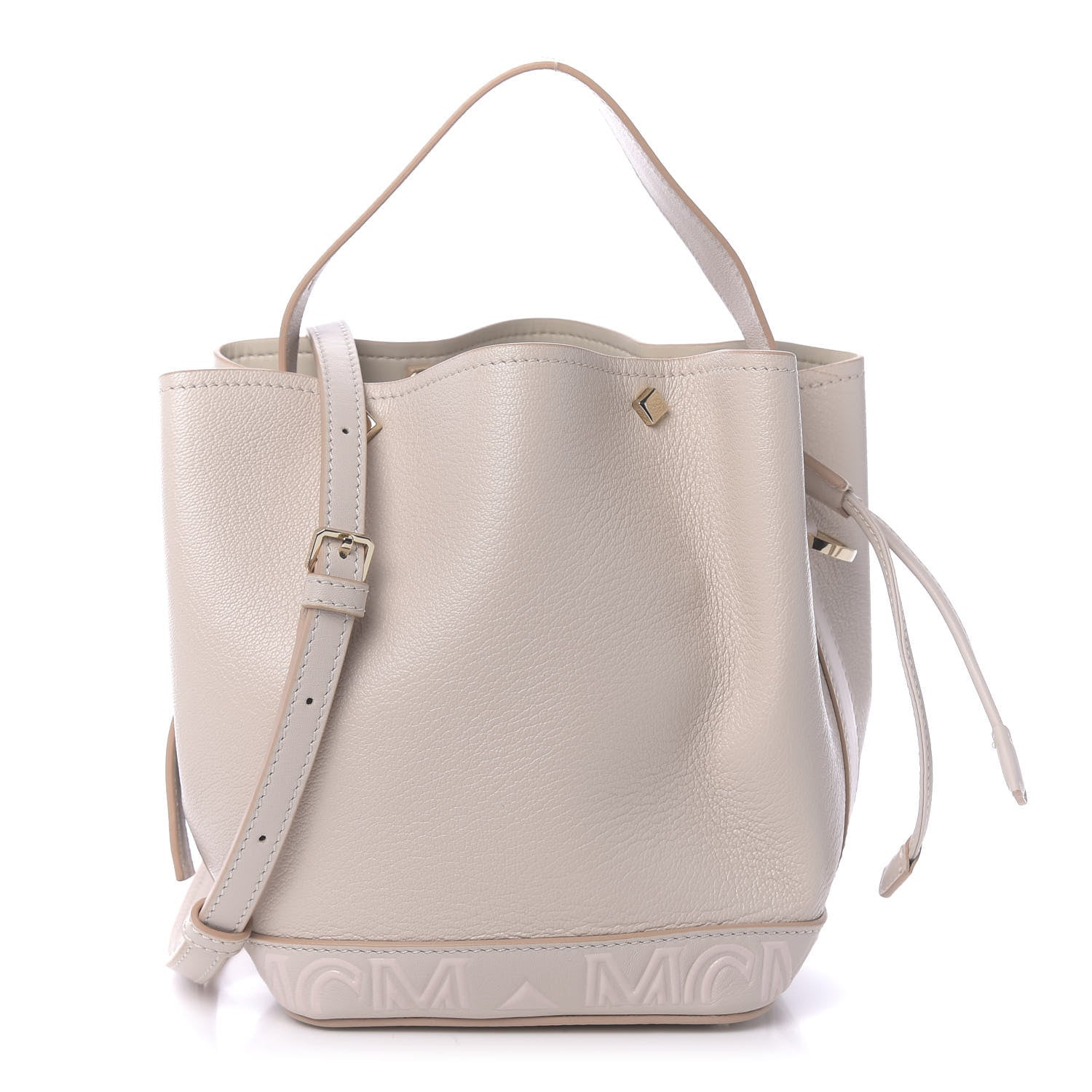 MCM Goatskin Milano Drawstring Mini Bag Pink Tint 1 of 9