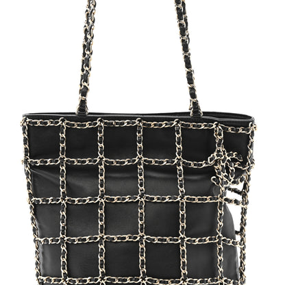 Chanel Lambskin Large Shopping Chain Tote Black 8 of 11