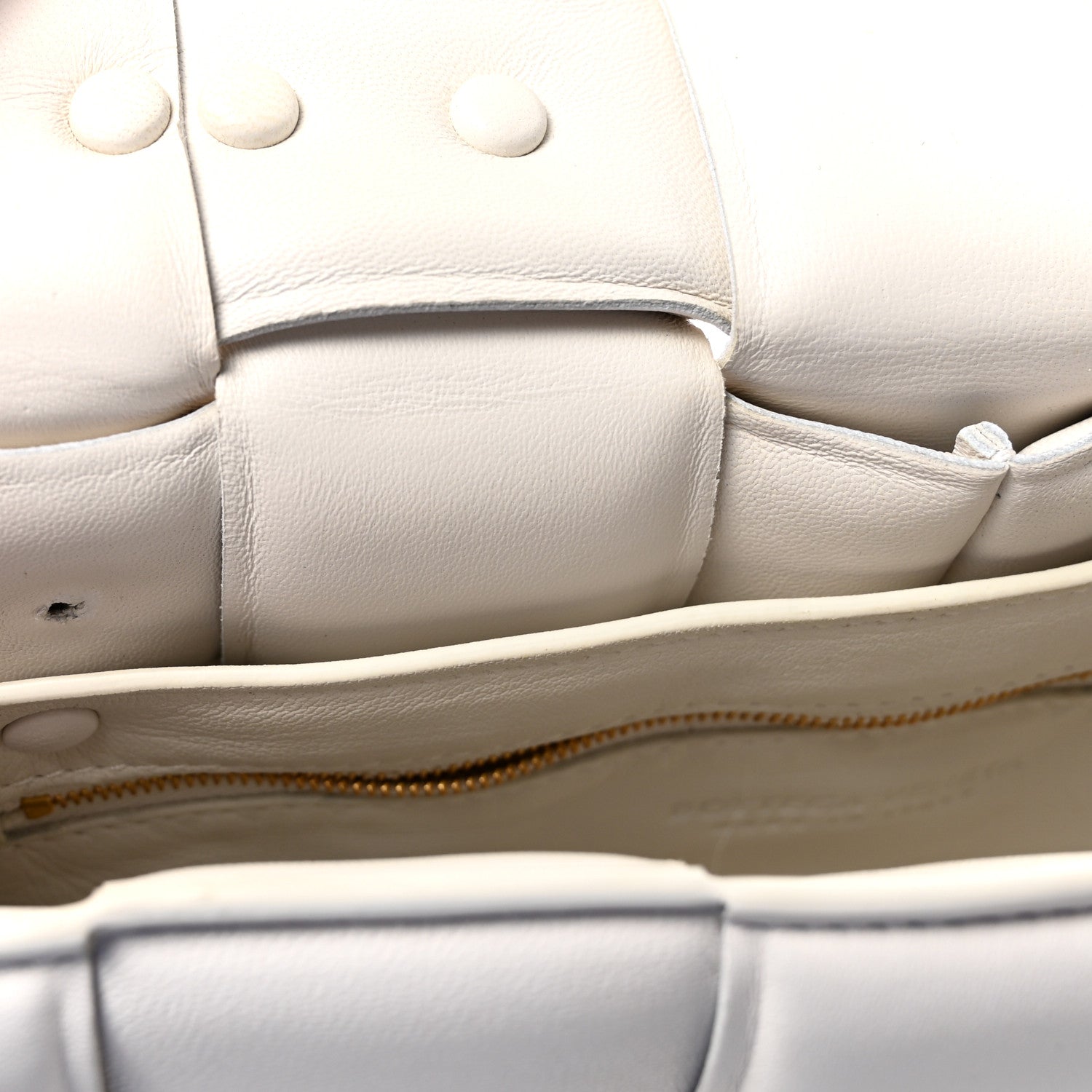 Bottega Veneta Lambskin Maxi Intreccio Padded Chain Cassette Crossbody Bag White 10 of 10
