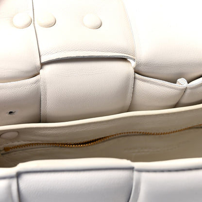 Bottega Veneta Lambskin Maxi Intreccio Padded Chain Cassette Crossbody Bag White 10 of 10