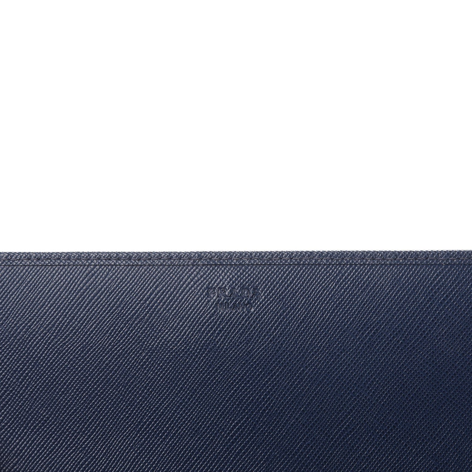 Prada Saffiano Metal Oro Chain Wallet Bleuette 6 of 7