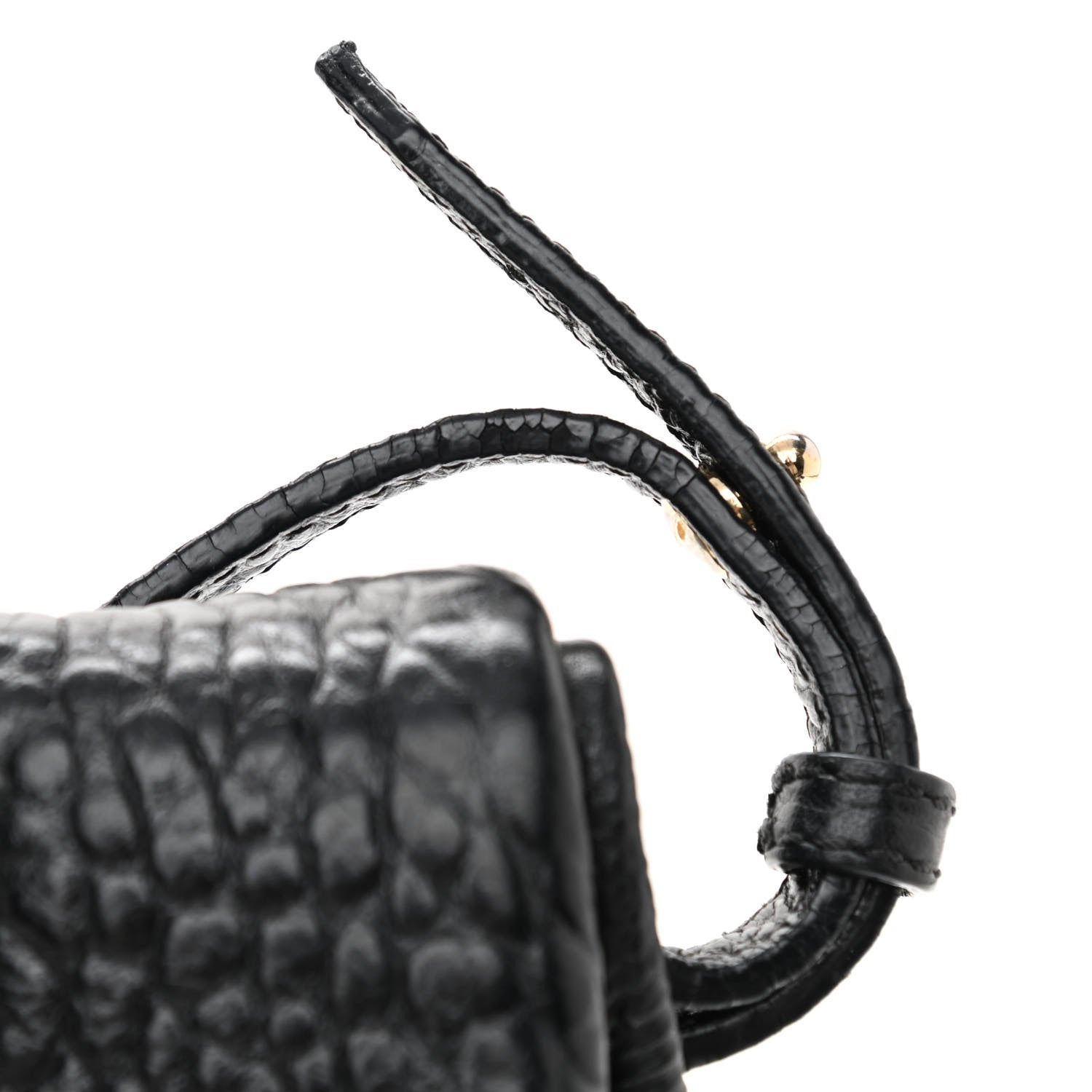 Burberry Signature Grain Calfskin Check Embossed Medium Balmoral Clutch Bag Black 9 of 9