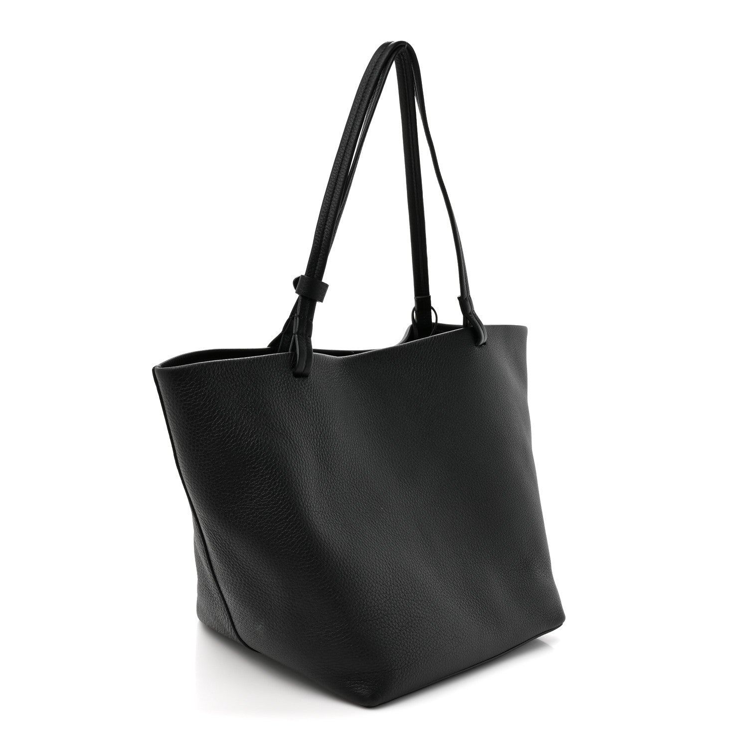The Row Grained Calfskin Park Tote Three Black 4 of 10