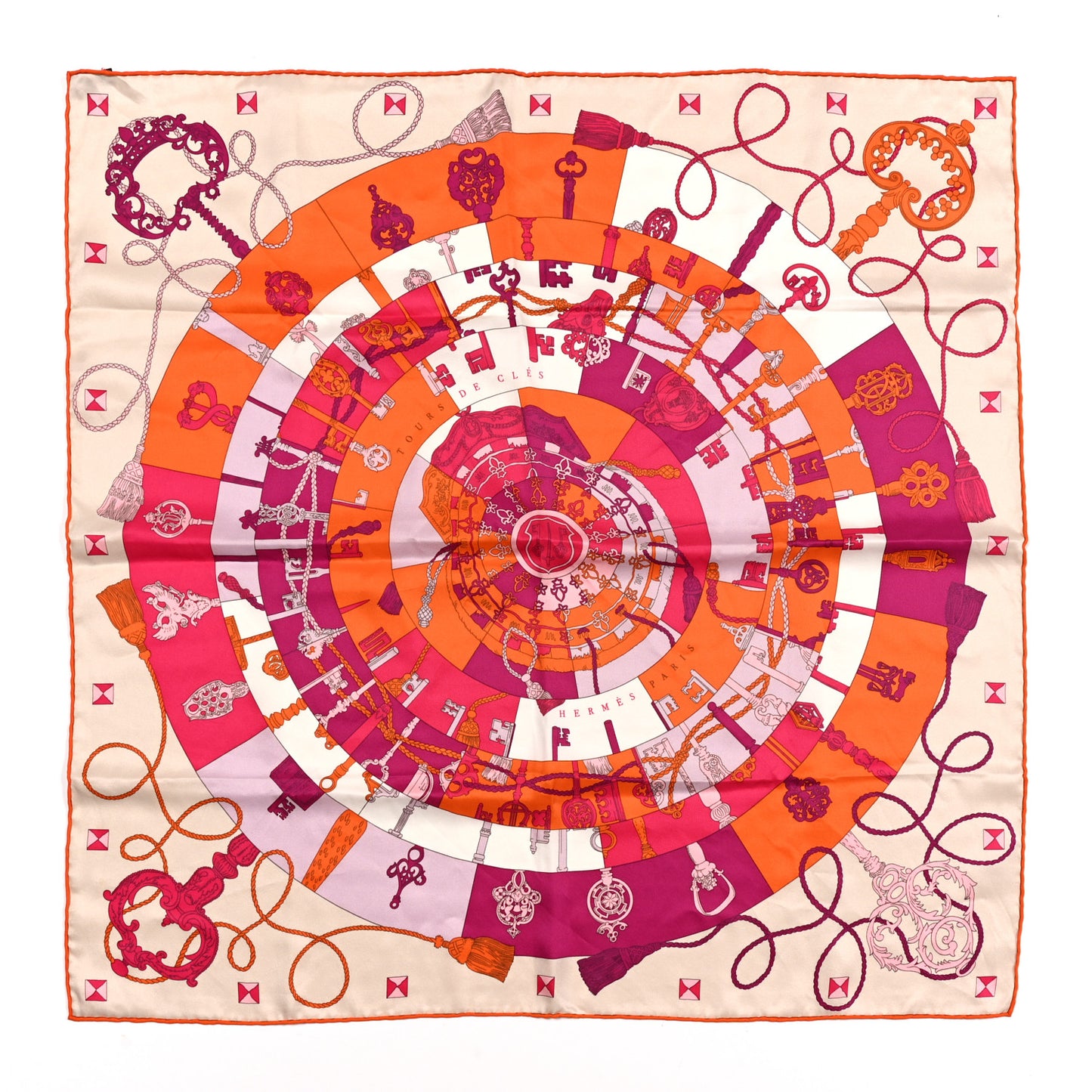 Silk Tours De Cles Scarf 70