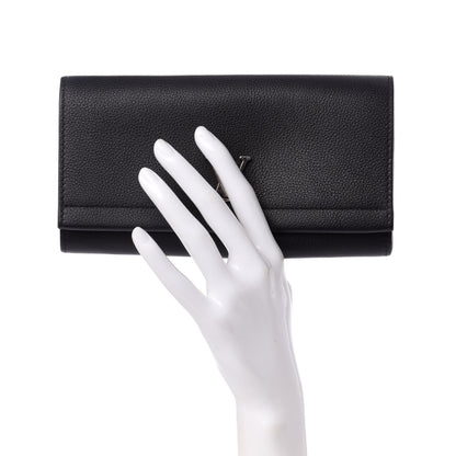 Louis Vuitton Calfskin Lockme II Wallet Black 9 of 9