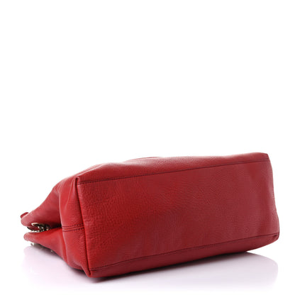 Gucci Pebbled Calfskin Medium Soho Chain Shoulder Bag Tabasco Red 4 of 11