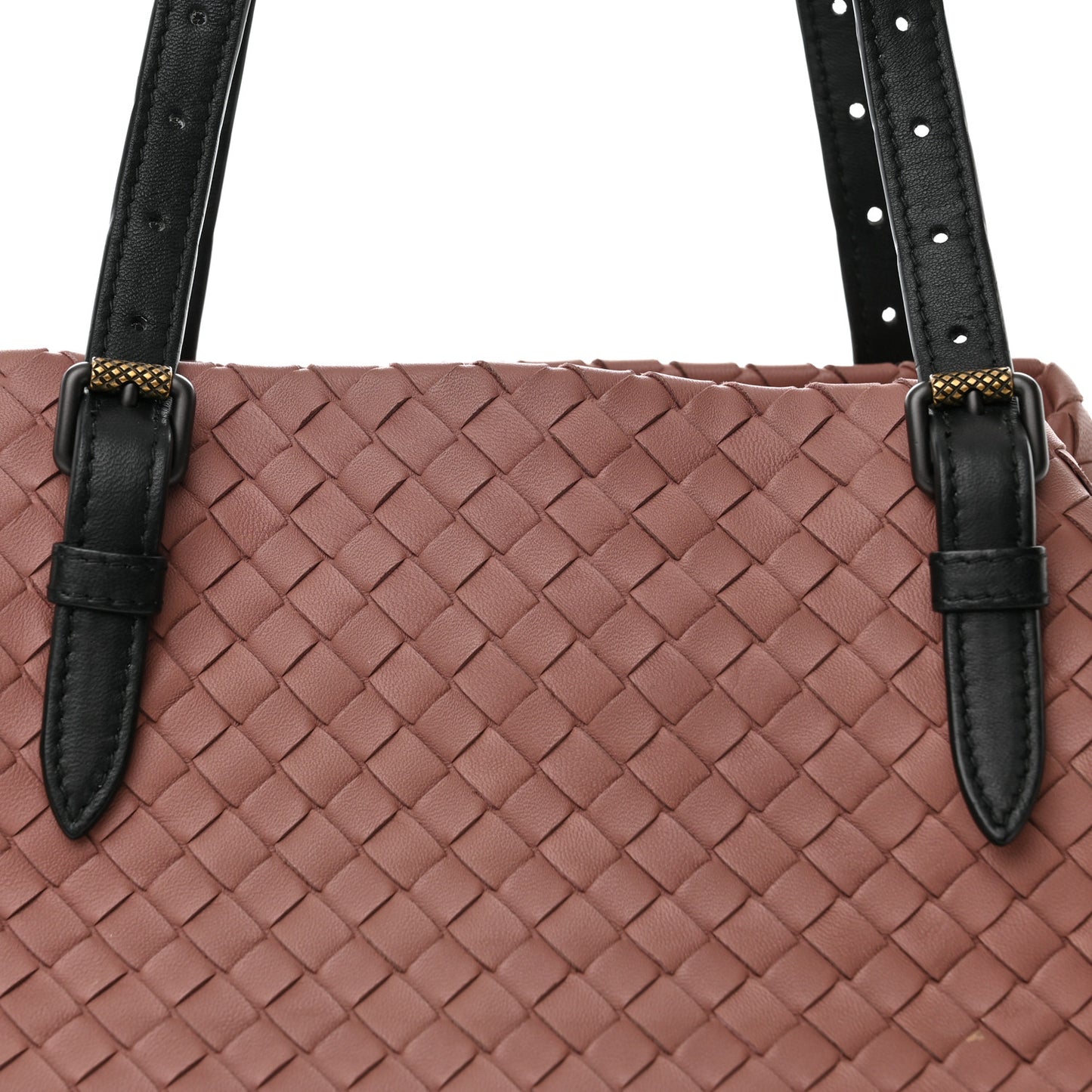 Nappa Intrecciato Mini Cesta Tote Deco Rose Black