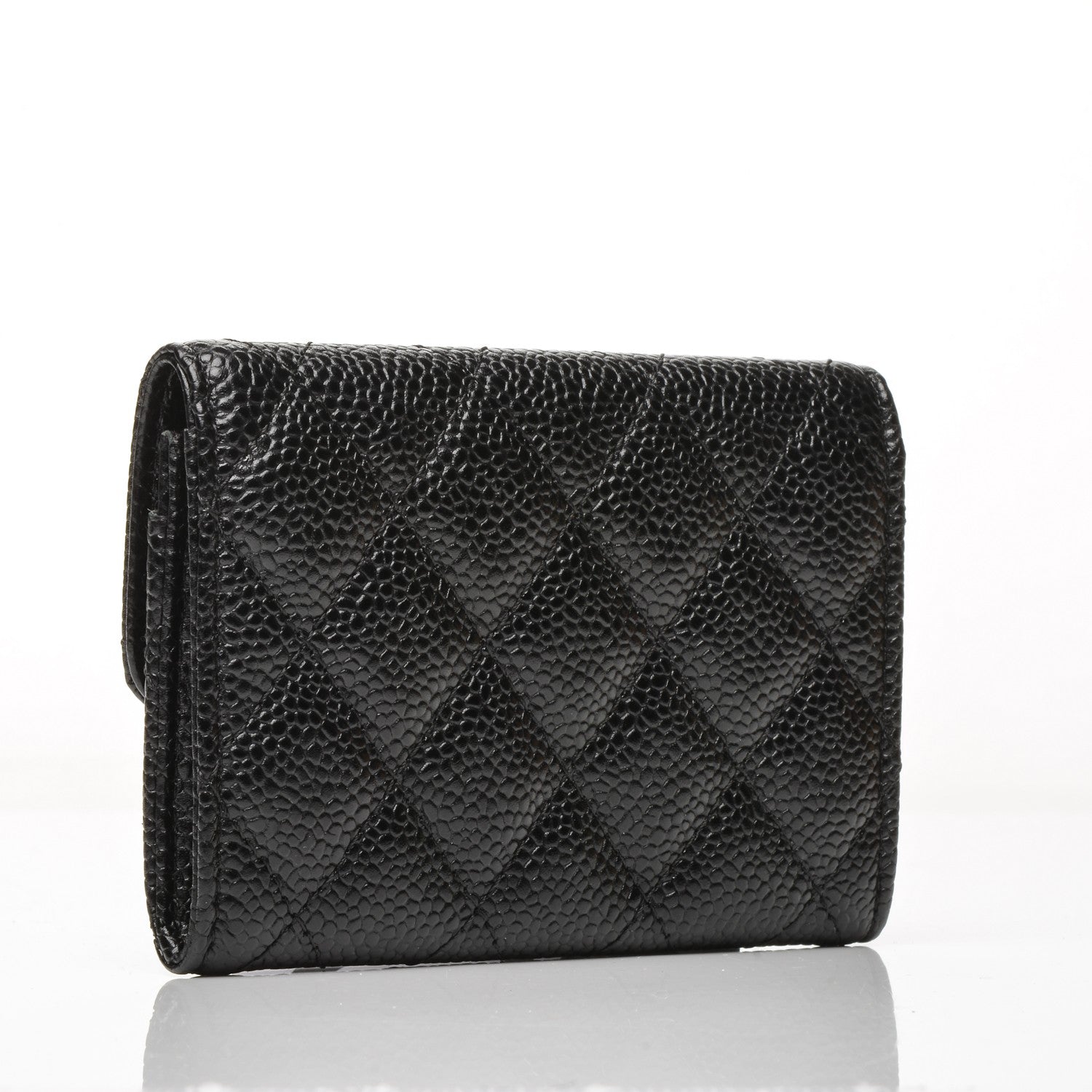 Chanel Caviar Quilted Flap Card Holder Black 3 of 7