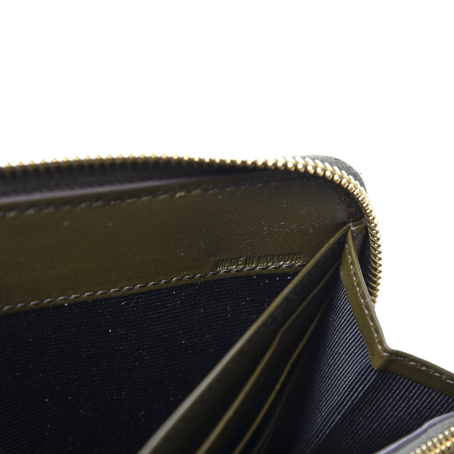House Check Calfskin Renfrew Long Zip Around Wallet Green