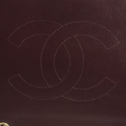 Chanel Lambskin Quilted Medium Diamond CC Flap Burgundy 6 of 8
