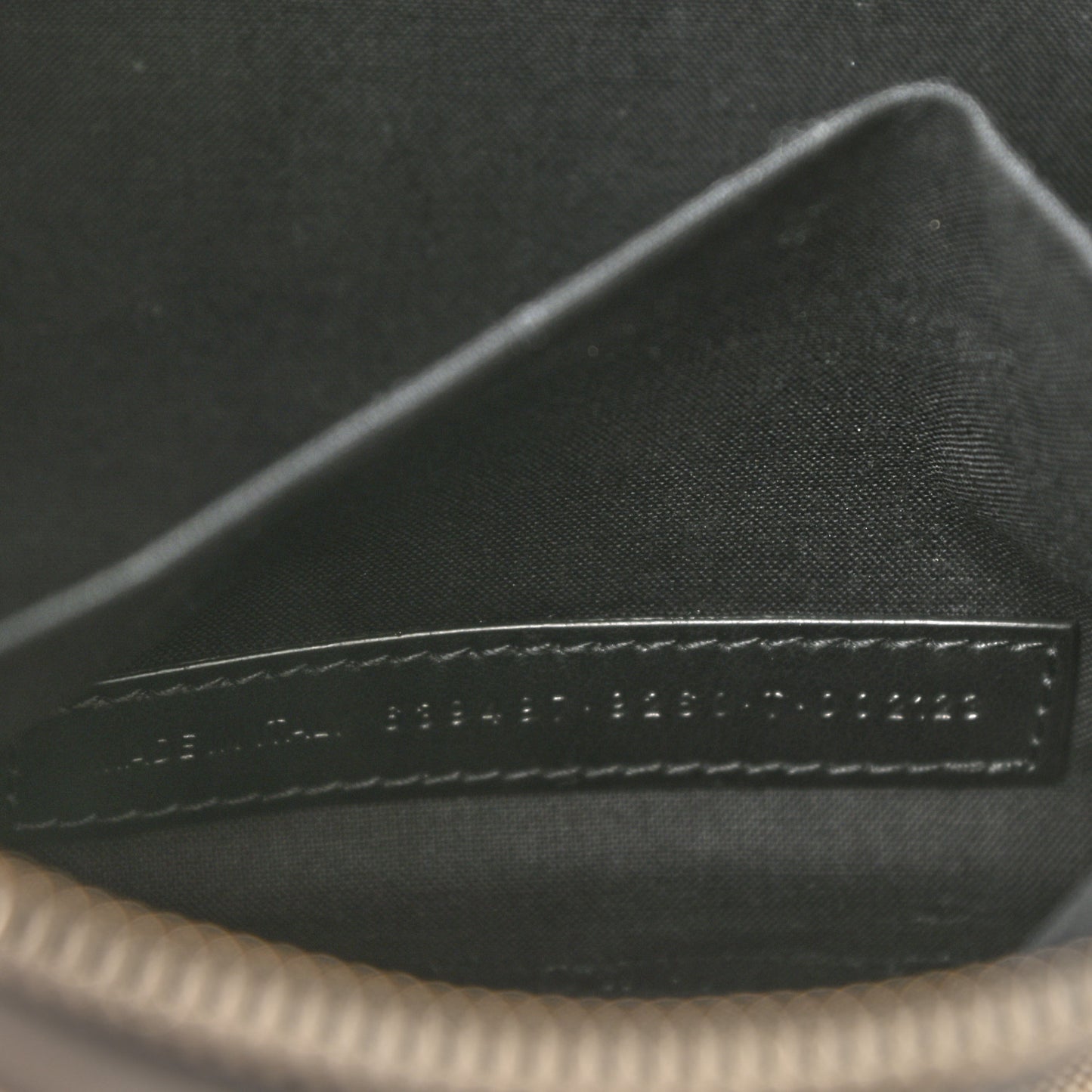 Cotton Canvas Pochette Crossbody Bag Black