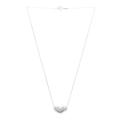 Tiffany Sterling Silver 19mm Elsa Peretti Bean Pendant Necklace 3 of 5