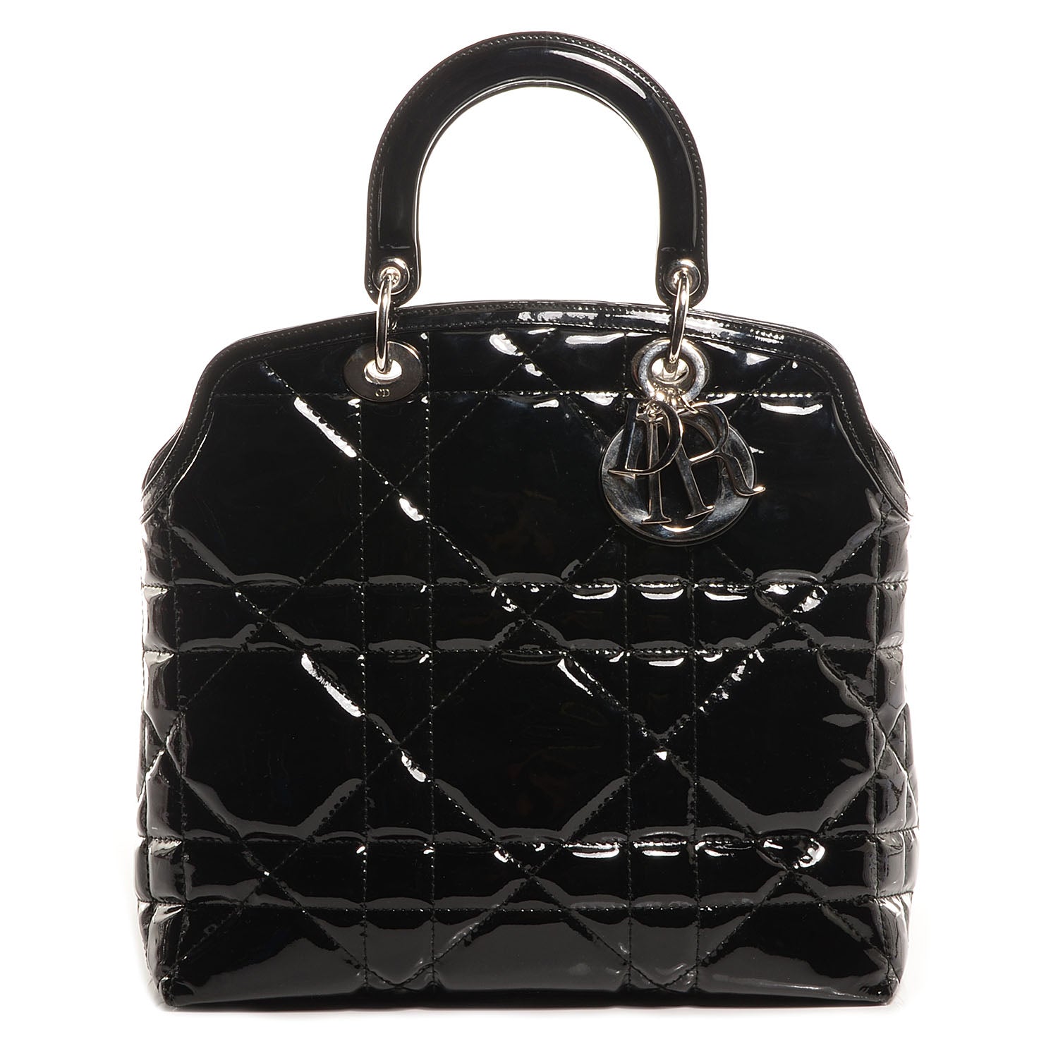 Christian Dior Patent Cannage Medium Granville Tote Black 1 of 13