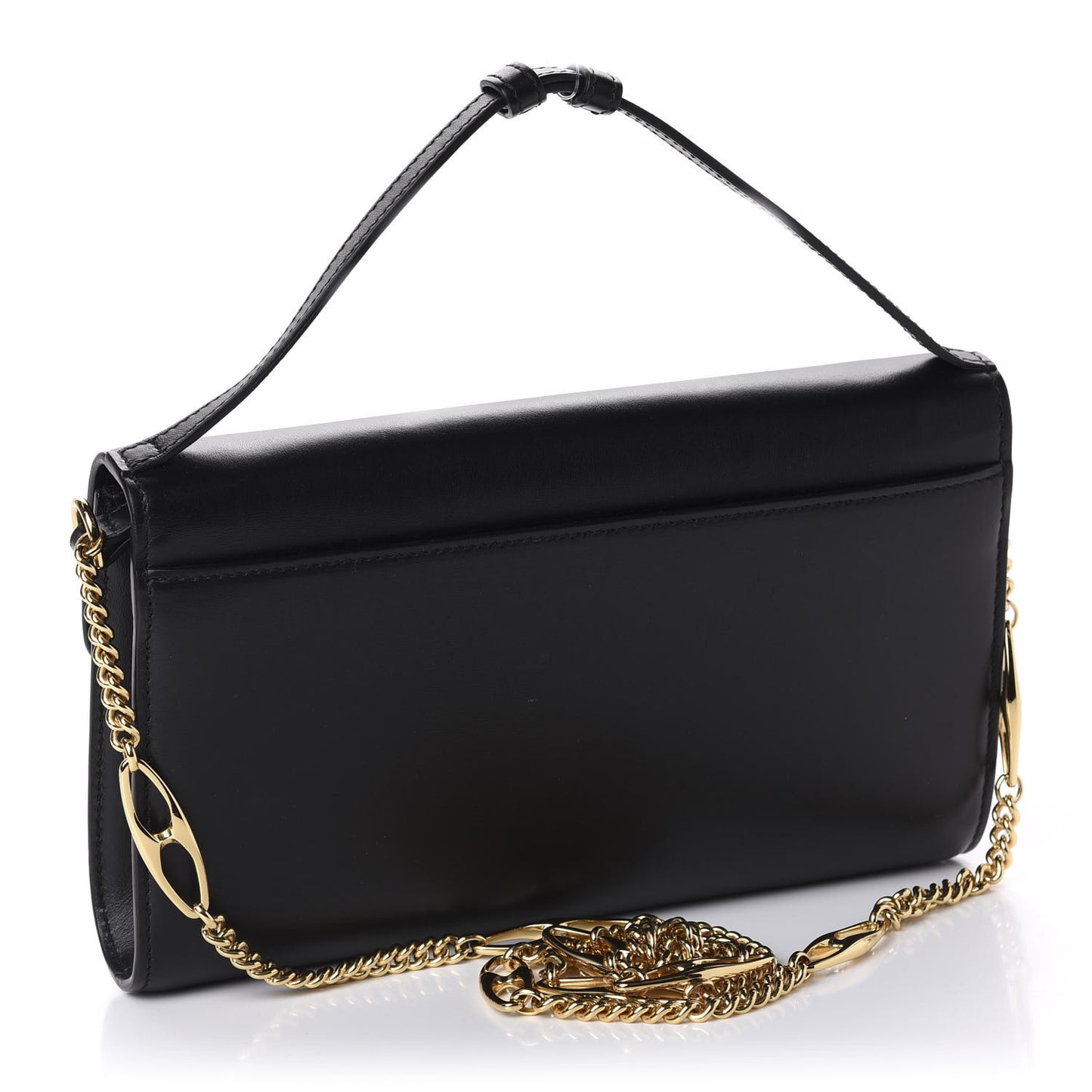 Smooth Calfskin Small Zumi Top Handle Shoulder Bag Black