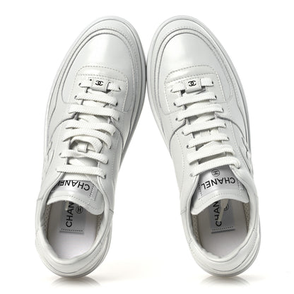 Chanel Calfskin Womens CC Sneakers 40.5 White 2 of 11