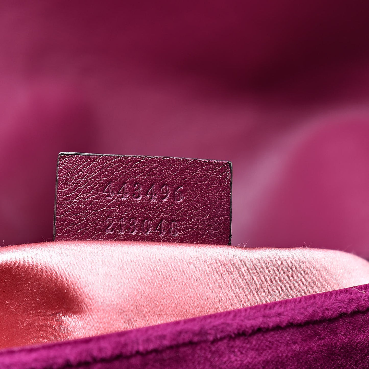 Velvet Matelasse Medium GG Marmont Shoulder Bag Fuchsia Violet Cyclamen
