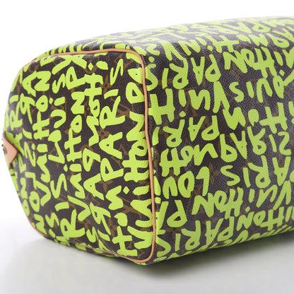 Louis Vuitton Monogram Graffiti Speedy 30 Green 7 of 8