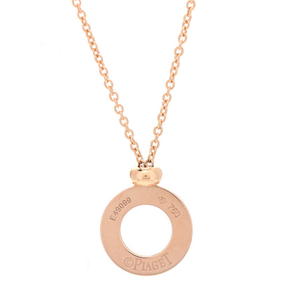 Piaget 18K Rose Gold Diamond Possession Circle Pendant Necklace 4 of 6