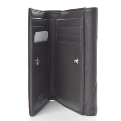 Saint Laurent Lambskin Y Quilted Monogram Compact Loulou Wallet Asphalt 5 of 8