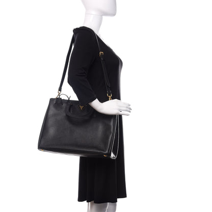 Prada Saffiano Lux Executive Tote Black 2 of 10