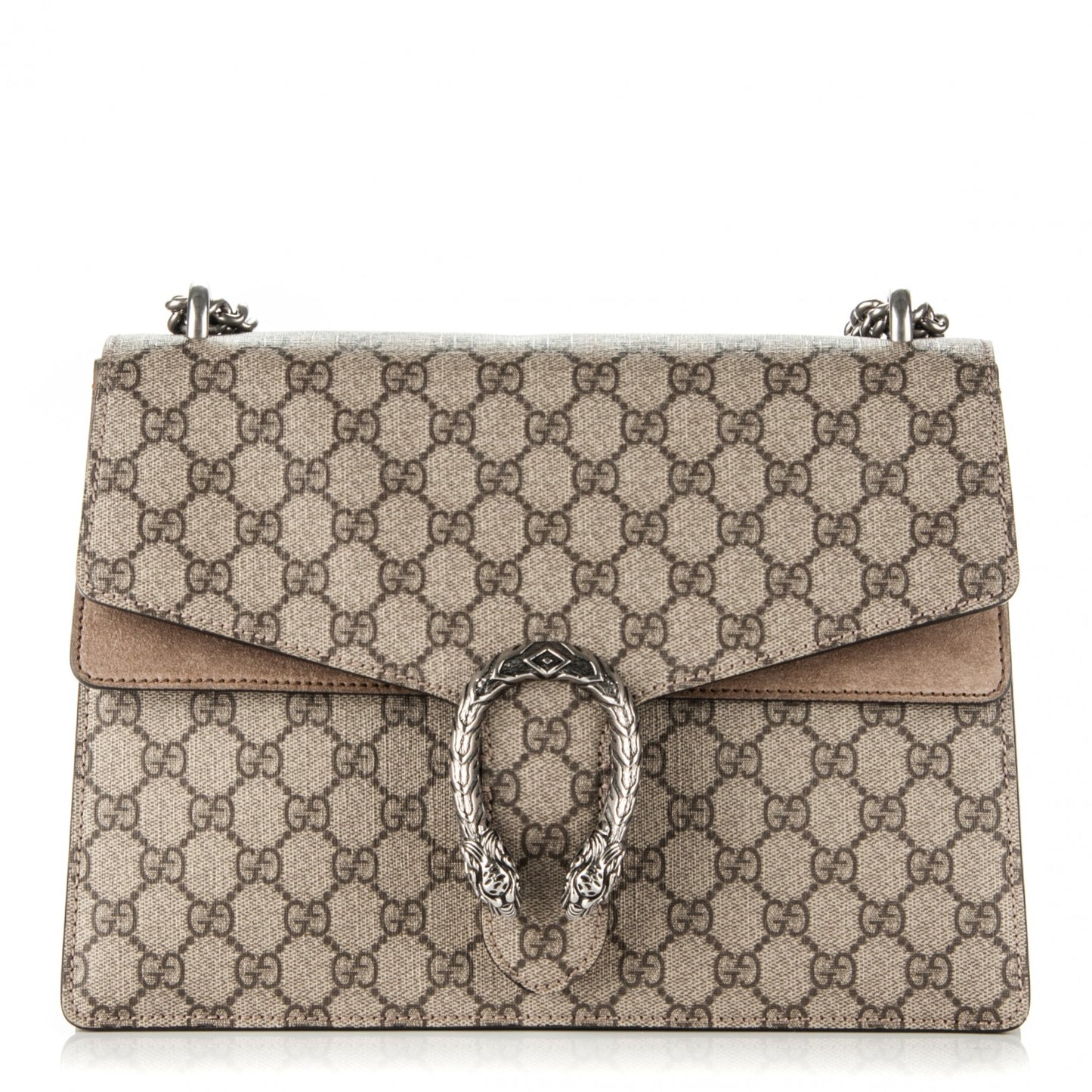 GG Supreme Monogram Medium Dionysus Shoulder Bag Taupe