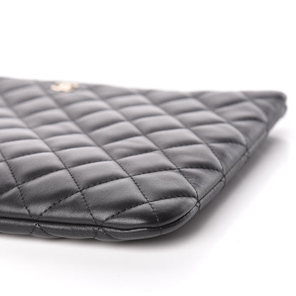 Chanel Lambskin Quilted Medium Cosmetic Case Black 10 of 11