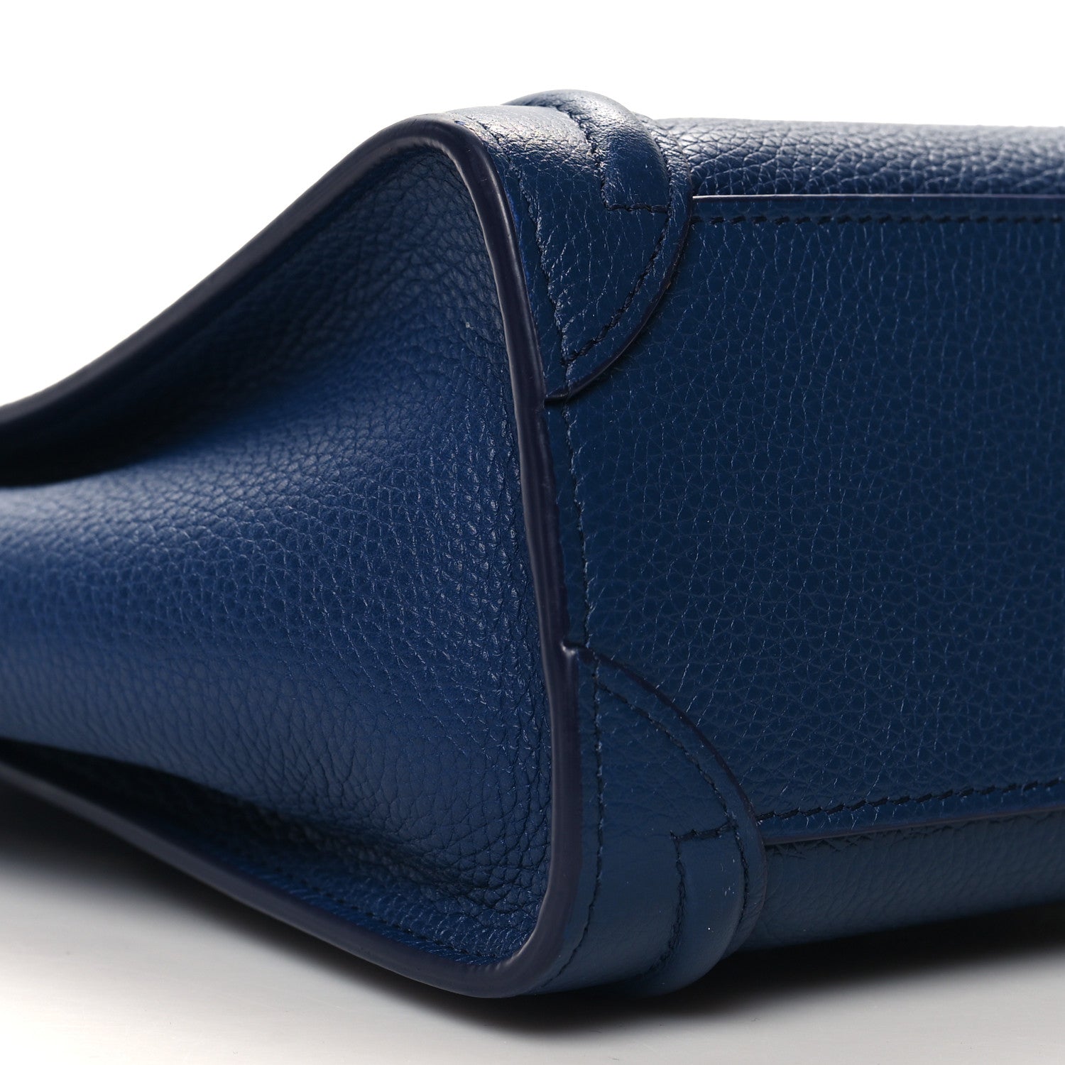Celine Drummed Calfskin Nano Luggage Indigo 9 of 12