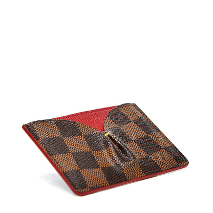 Louis Vuitton Damier Ebene Caissa Card Holder Cherry 3 of 8