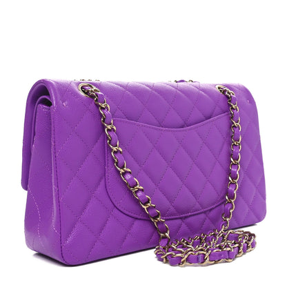 Chanel Caviar Quilted Medium Double Flap Purple 3 of 11