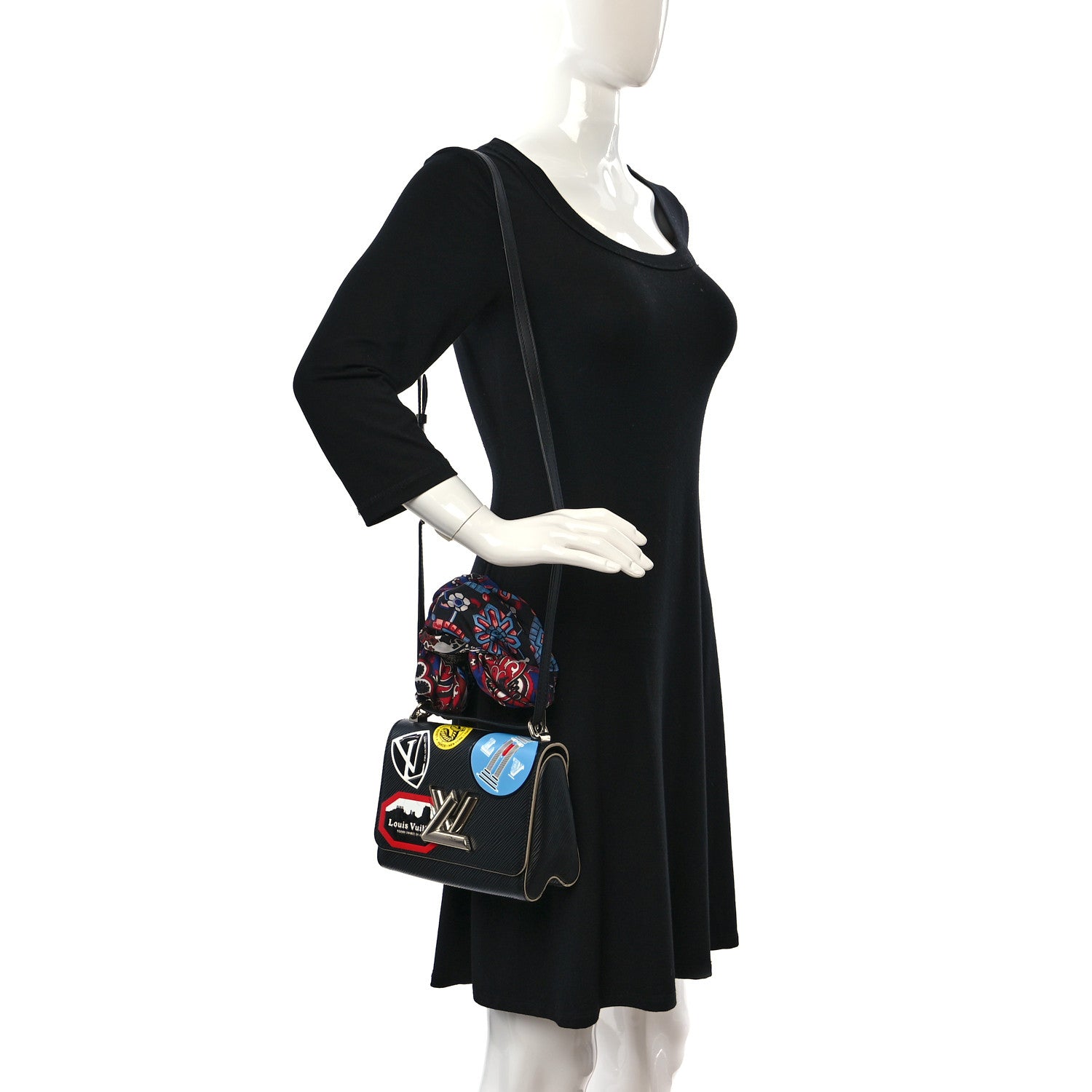 Louis Vuitton Epi World Tour Twist Shoulder Bag PM Black 2 of 10