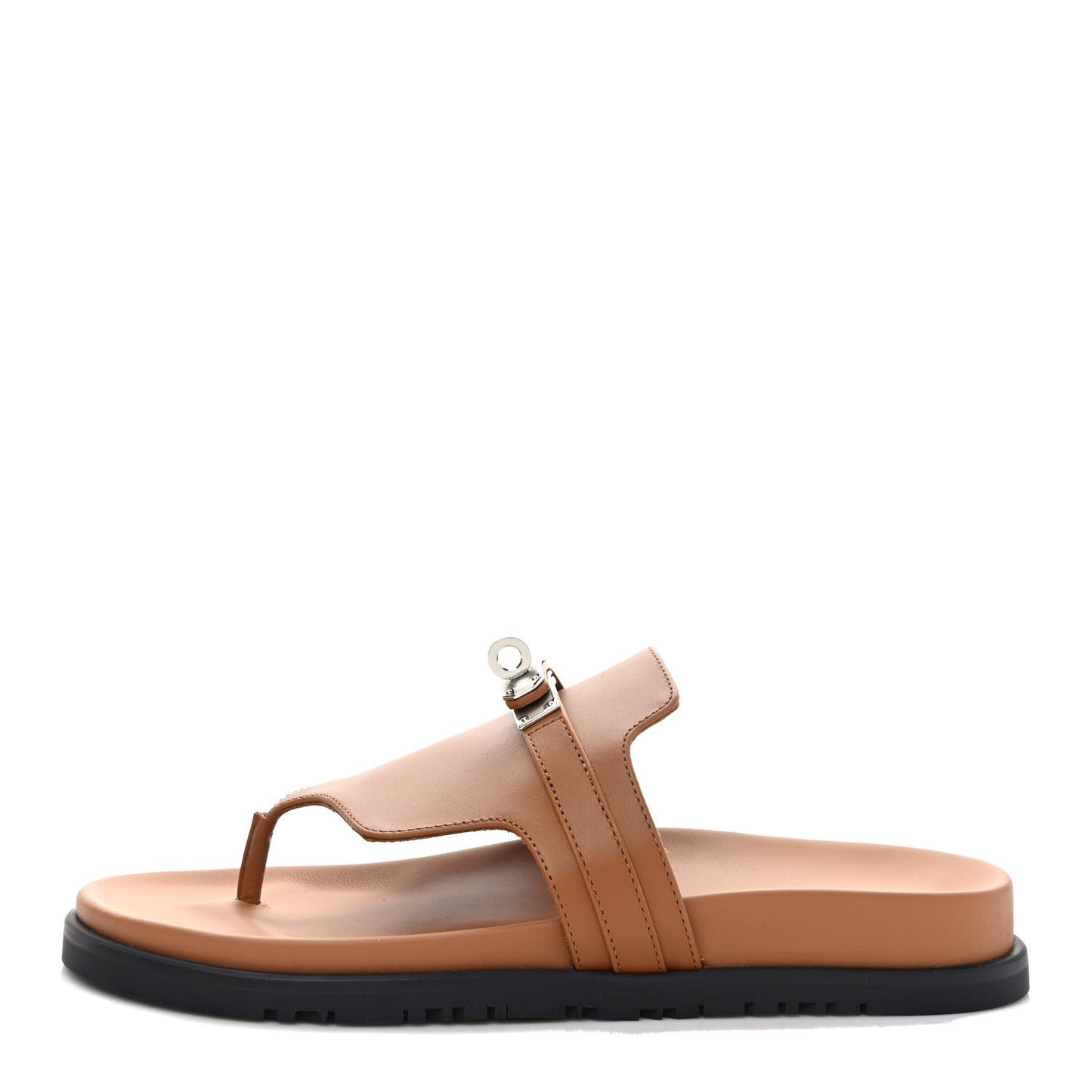 Calfskin Womens Empire Sandals 38 Naturel
