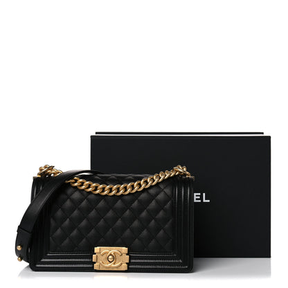 Chanel Caviar Quilted Medium Boy Flap Black 9 of 9