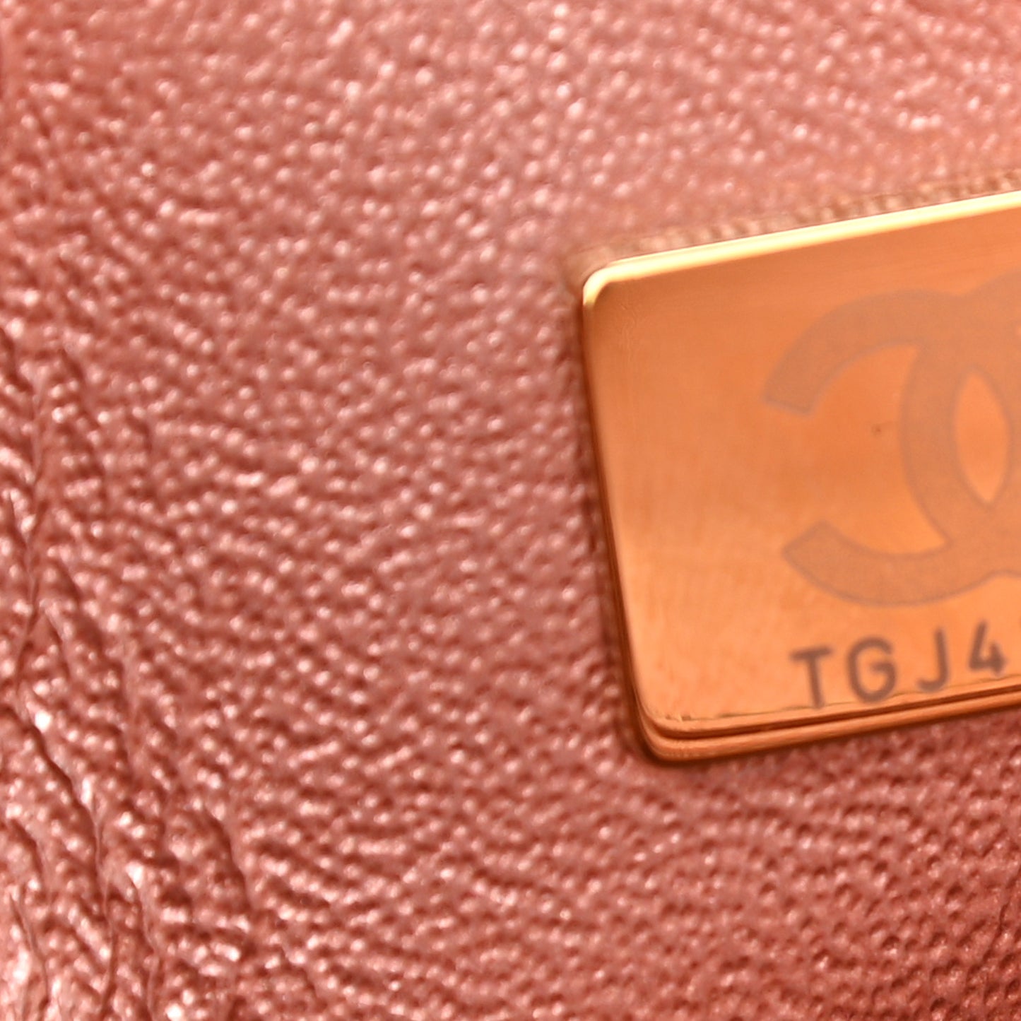 Metallic Grained Calfskin Quilted 2.55 Reissue Mini Flap Copper Pink