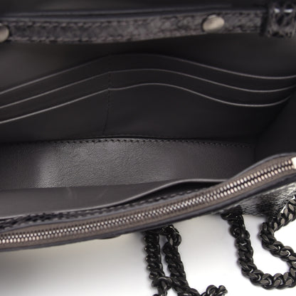 Balenciaga Shiny Calfskin Python Effect Hourglass Chain Bag Dark Grey Black 5 of 8