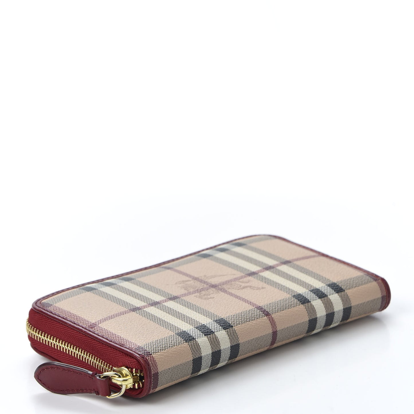 Haymarket Check Large Ziggy Zip Around Wallet Red